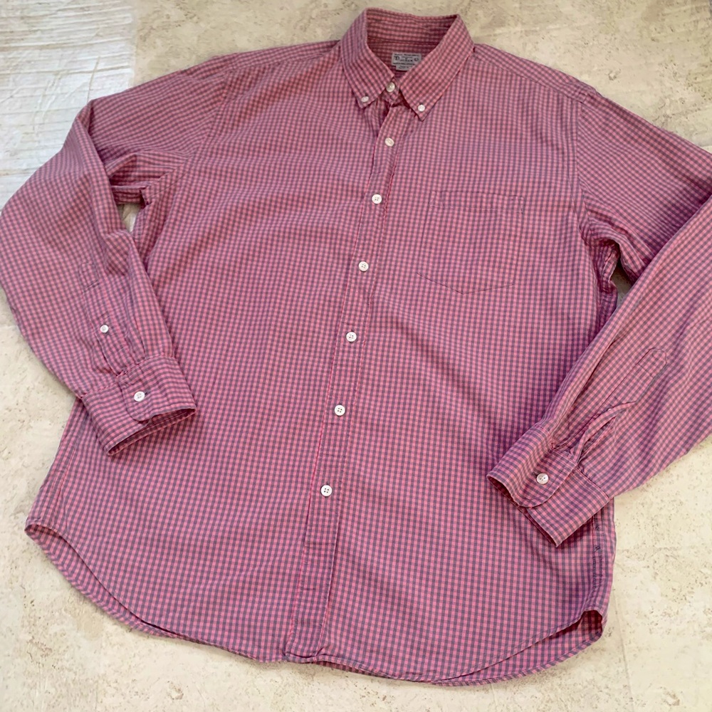 J.Crew | Pink & Grey Checkered Button Down